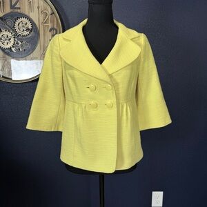 Classiques Entier Yellow Double-Breasted Short Coat Jacket